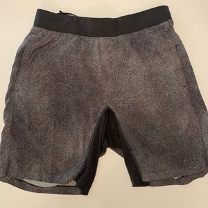 Large 9” Lululemon “The Short” Heathered Grey